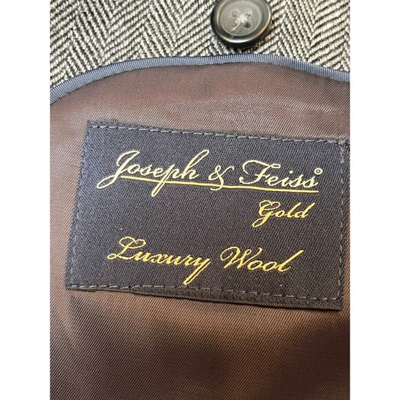 Yves Saint Laurent Men's Size 50L Blue/Tan 100% Wool 2 Button Tweed Blazer - Picture 5 of 11